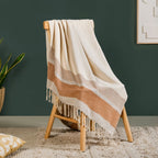 Earthtone Stripes Cotton Throw Nestasia