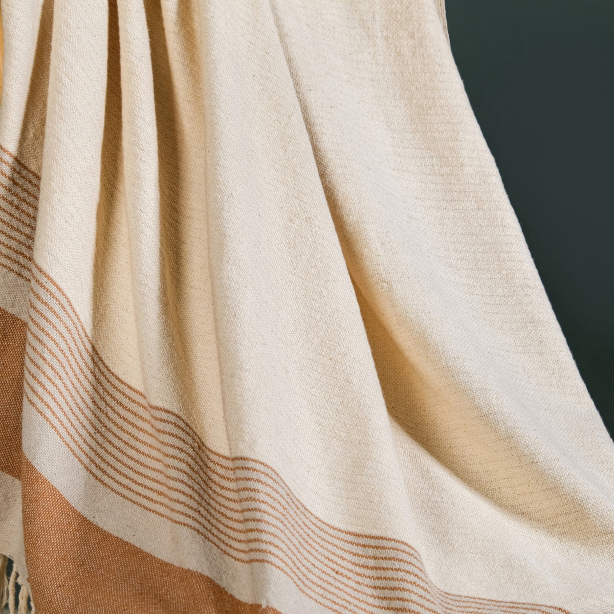 Earthtone Stripes Cotton Throw Nestasia