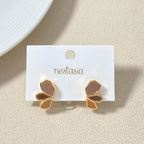 Earthy Blossom Gold Studs Nestasia