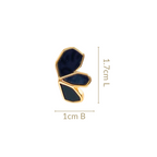 Black Blossom Gold Studs Nestasia