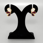 Maroon Blossom Gold Studs Nestasia