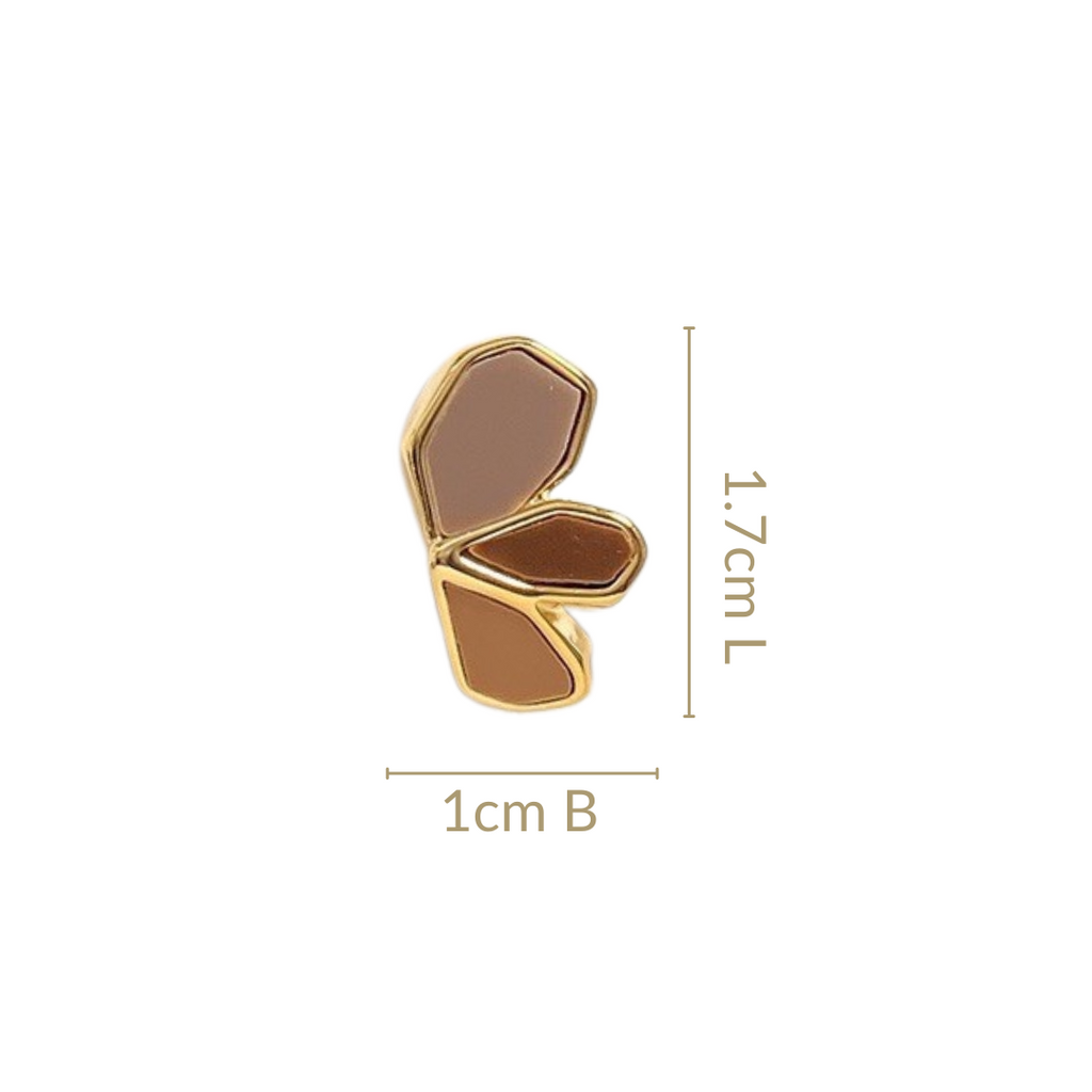 Earthy Blossom Gold Studs Nestasia