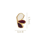 Maroon Blossom Gold Studs Nestasia