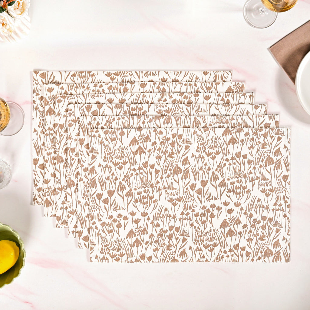Desert Dusk Pure Cotton Table Mat Set Of 6 Nestasia
