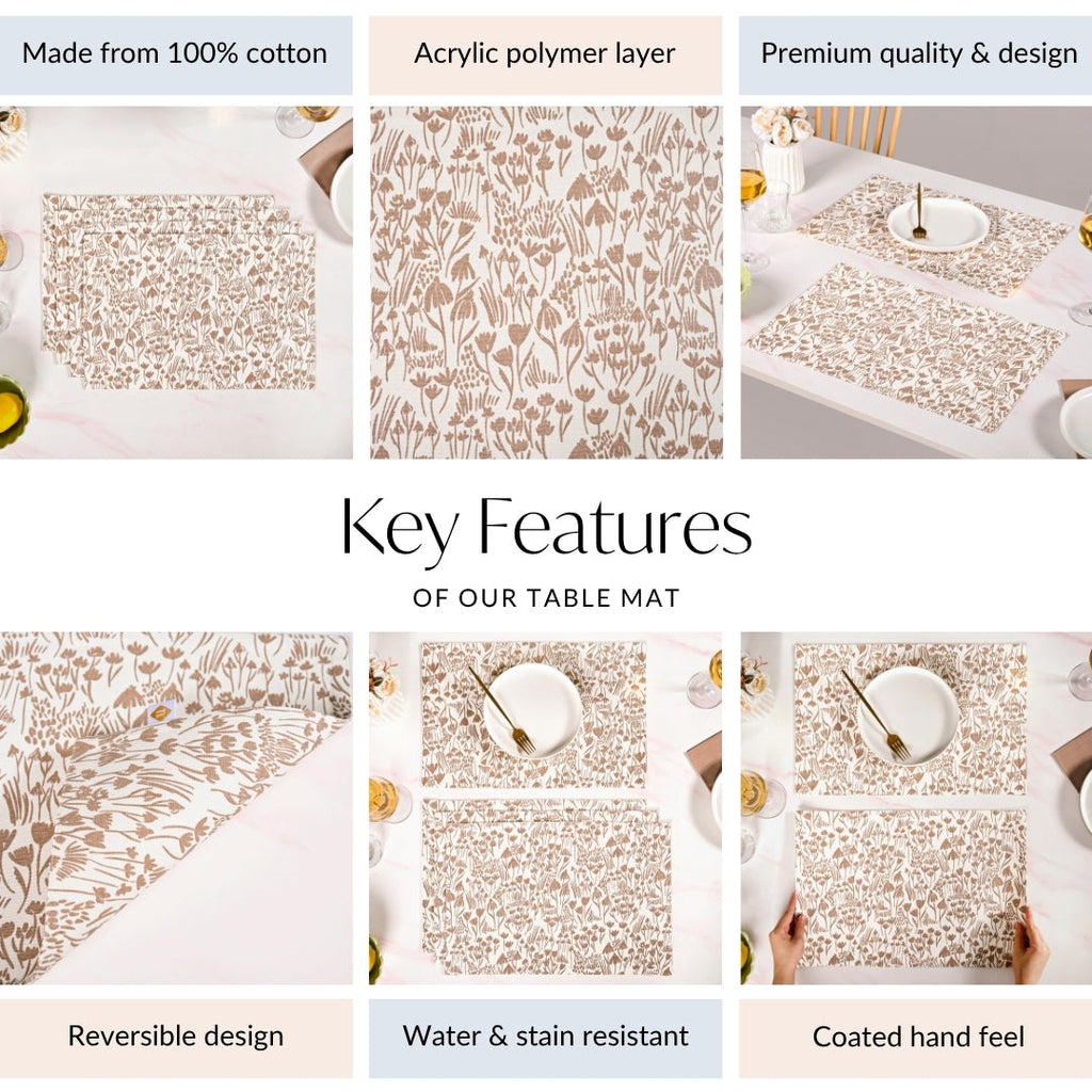 Desert Dusk Water Resistant Table Mat Set Of 4 Nestasia