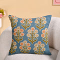 Earthy Botanical Embroidered Cushion Cover 40x40cm