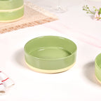 Earthy Small Serving Bowl Green Set Of 2 600ml Nestasia