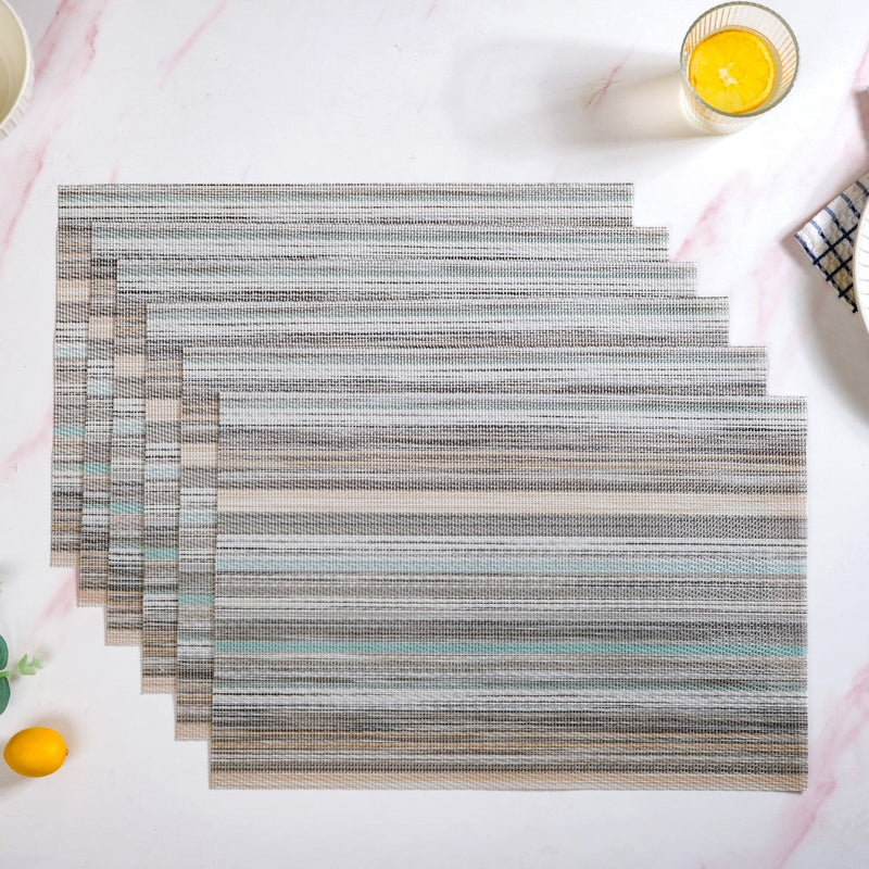Earthy Stripes Dining Tablemat Set Of 6 Nestasia