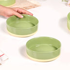 Earthy Small Serving Bowl Green Set Of 2 600ml Nestasia