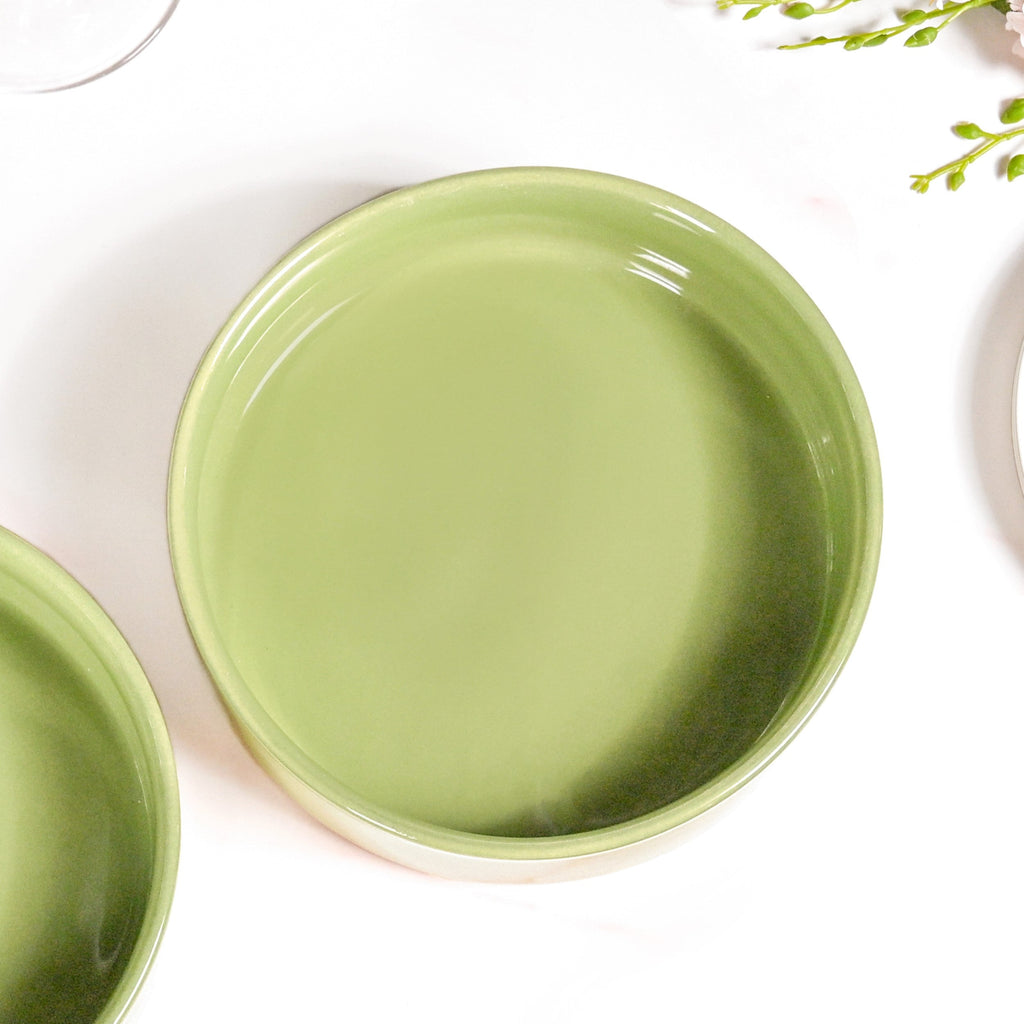 Earthy Small Serving Bowl Green Set Of 2 600ml Nestasia