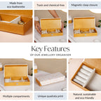 Eco Friendly Quadrata Pattern Sectioned Trinket Case Nestasia