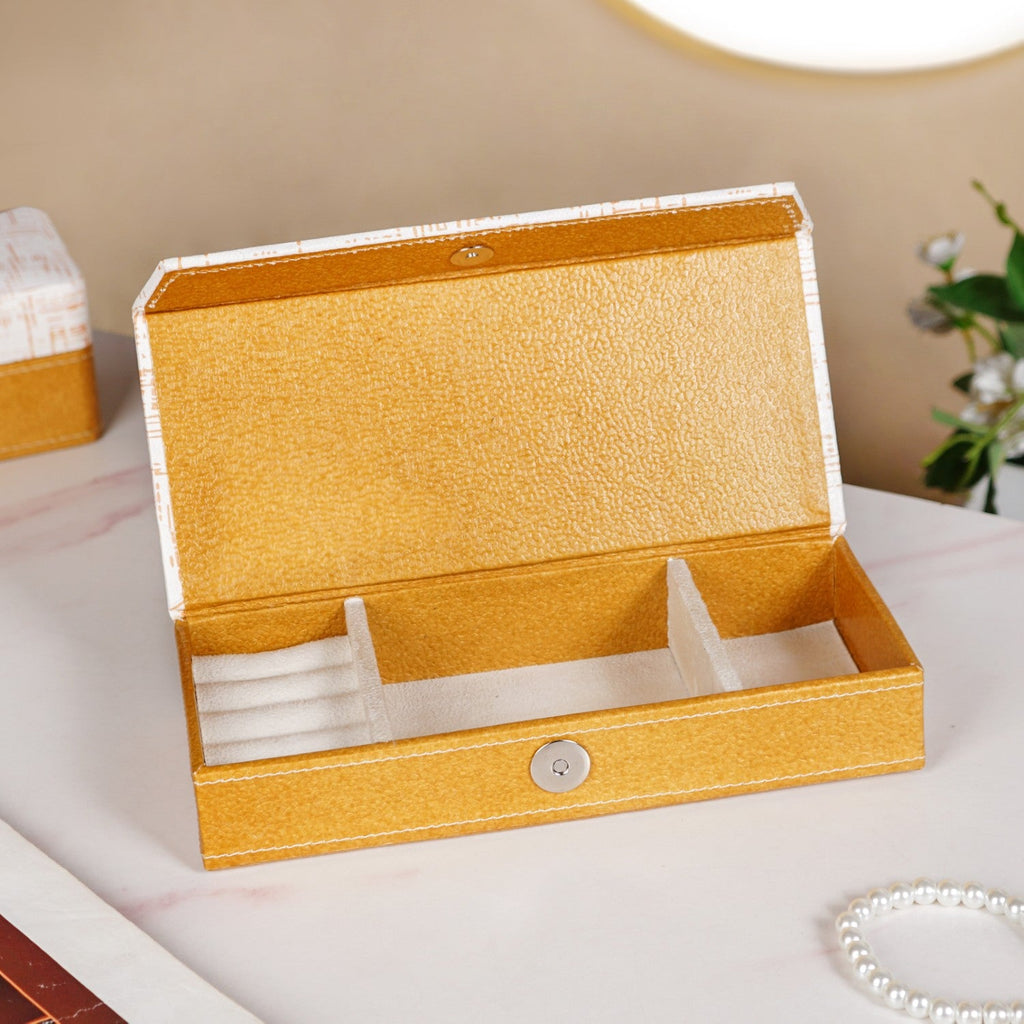 Eco Friendly Quadrata Pattern Sectioned Trinket Case Nestasia