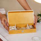 Eco Friendly Quadrata Pattern Sectioned Trinket Case Nestasia