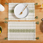 Ecofriendly Cotton Weaving Placemat Set Of 6 Nestasia