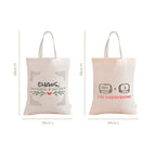 Ecofriendly Quirky Quotes Canvas Tote Bag For Women Set Of 2 Nestasia