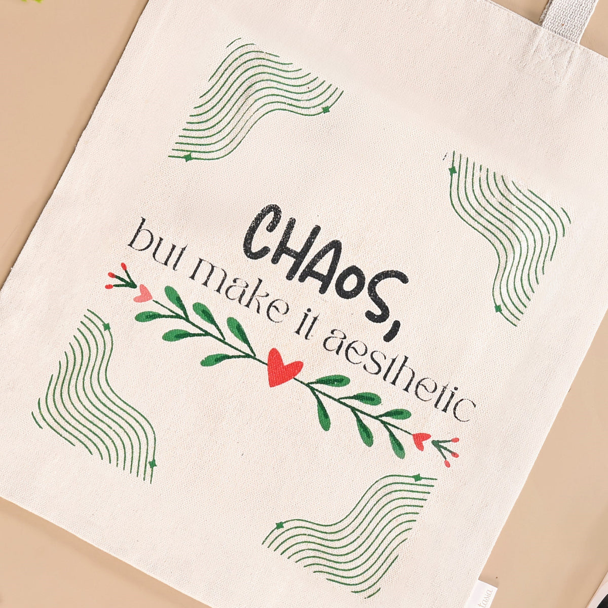 Ecofriendly Quirky Quotes Canvas Tote Bag For Women Set Of 2 Nestasia