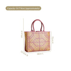 Ecofriendly Handwoven Natural BreezeBag Blush Pink Tote Nestasia
