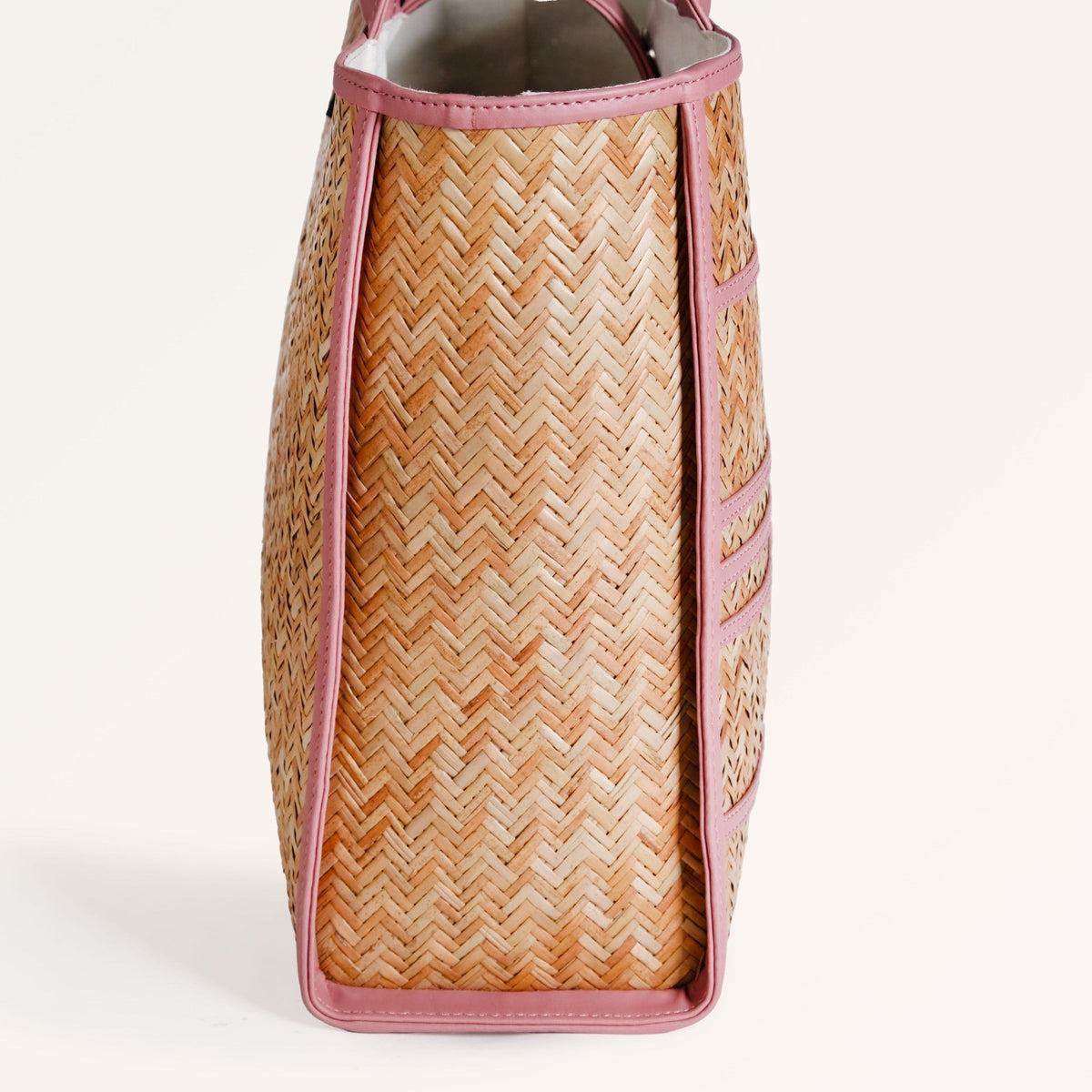 Ecofriendly Handwoven Natural BreezeBag Blush Pink Tote Nestasia