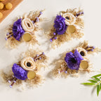 Ecofriendly Tealight Candle Holder Purple Set Of 4 Nestasia
