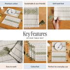 Ecofriendly Cotton Weaving Placemat Set Of 6 Nestasia