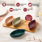 Eden Leaf Platter Set Of 5 Nestasia