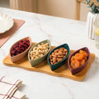 Eden Leaf Platter Set Of 5 Nestasia