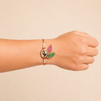 Elegant Petal Rakhi Gift Set Nestasia