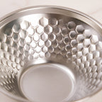 Matte Stainless Steel Honeycomb Double Wall Snack Bowl Silver 460ml Nestasia