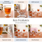 Retro Chic Irish Coffee Glass Set Of 6 196ml Nestasia