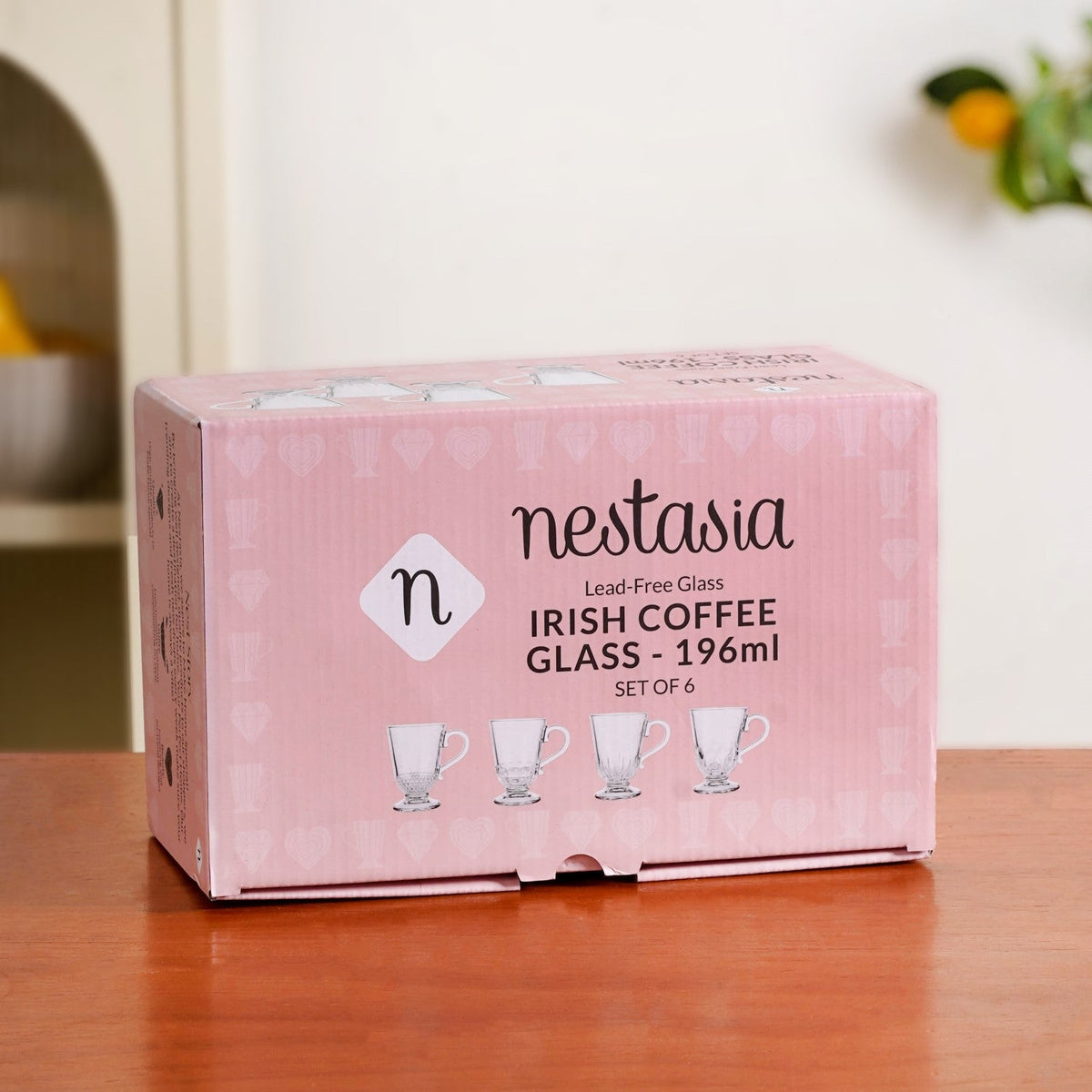 Retro Chic Irish Coffee Glass Set Of 6 196ml Nestasia