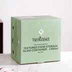 Embossed Kitchen Storage Container With Lids Set Of 4 1300ml Nestasia