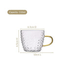Embossed Leaf Tea Cup Set Of 6 110ml Nestasia