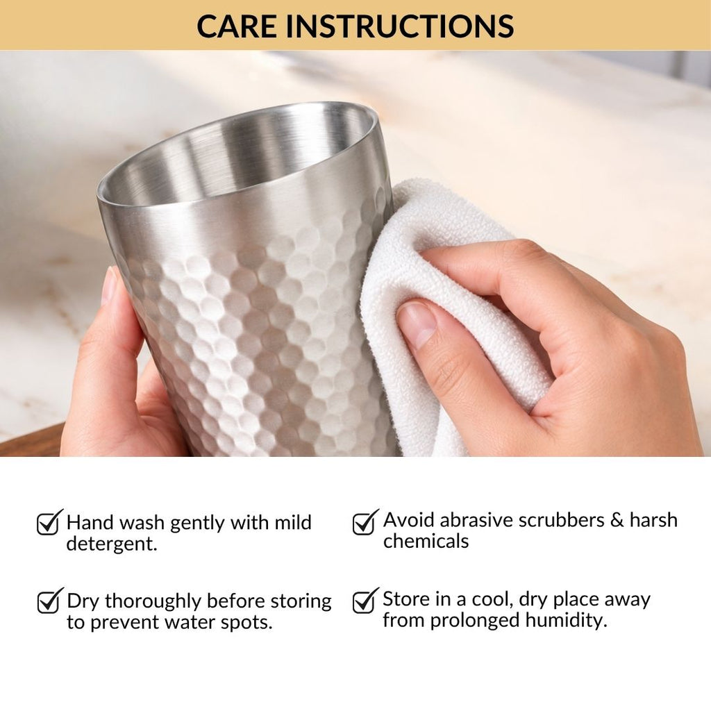 Embossed Stainless Steel Double Wall Matte Tumbler 350ml Nestasia