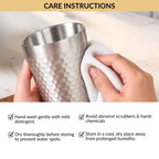 Embossed Stainless Steel Double Wall Matte Tumbler 350ml Nestasia