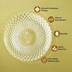 Embossed Glass Plate Set Of 6 Nestasia