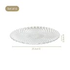 Embossed Glass Plate Set Of 6 Nestasia