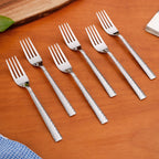 Embossed Stainless Steel Table Spoon And Fork Set Of 12 Nestasia