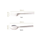 Embossed Stainless Steel Table Spoon And Fork Set Of 12 Nestasia
