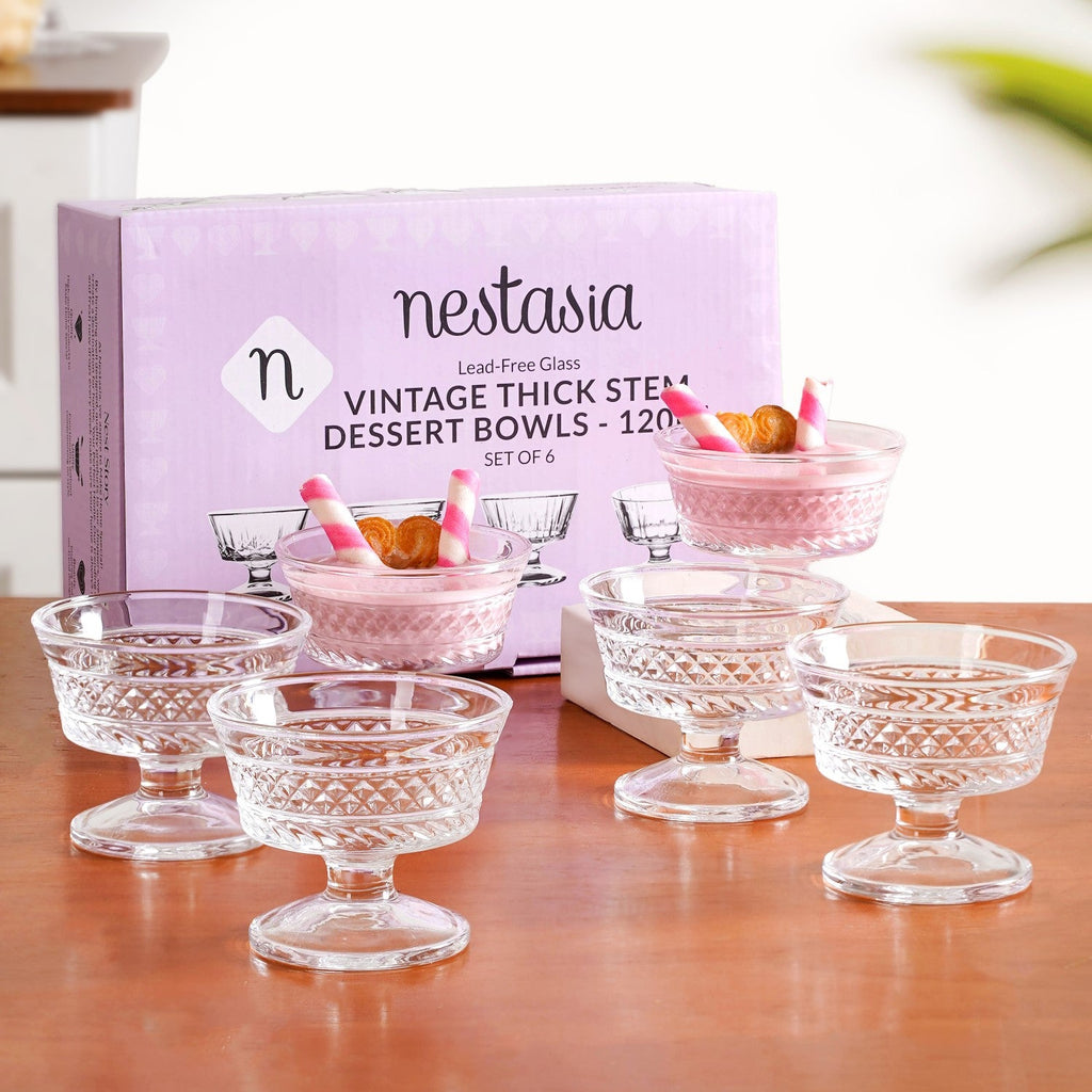 Ice Cream Dessert Bowls Set Of 6 120ml Nestasia