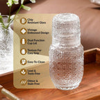 Embossed Bedside Carafe Set Of 2 Nestasia