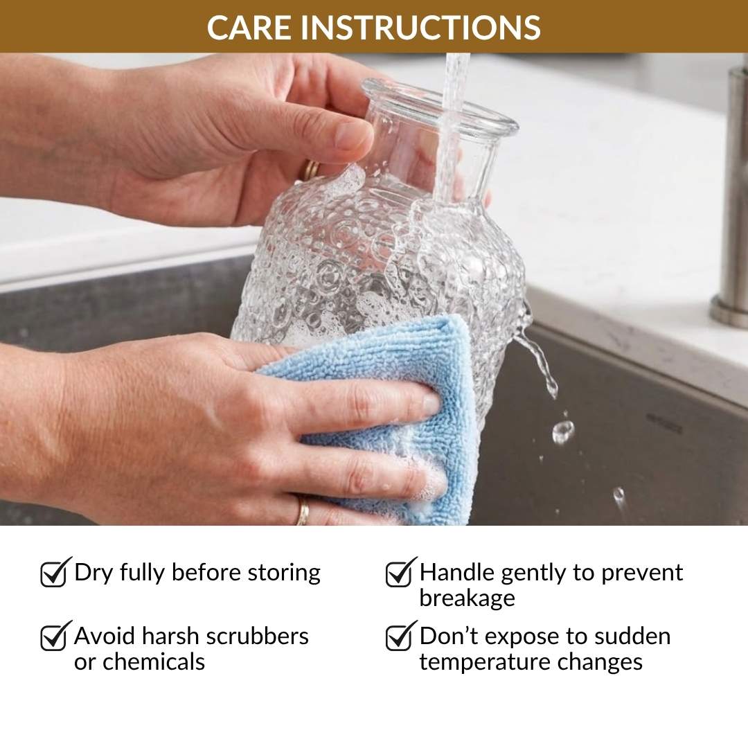 Embossed Bedside Carafe Set Of 2 Nestasia