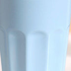 Retro Fluted Small Tumbler Set Of 4 Baby Blue 200ml Nestasia