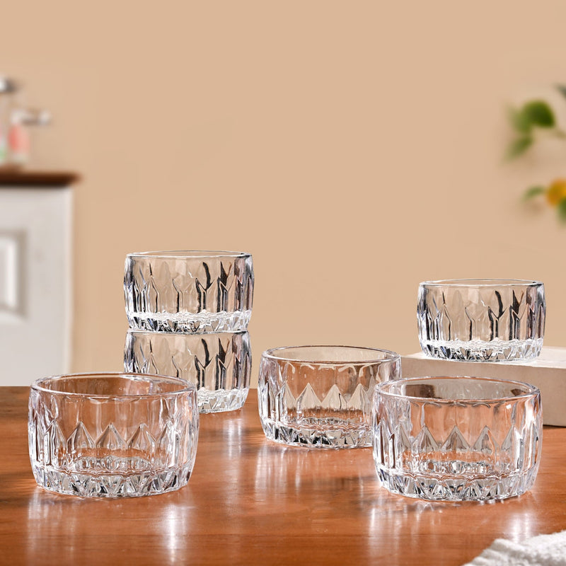 Embossed Side Bowl Set Of 6 160ml Nestasia