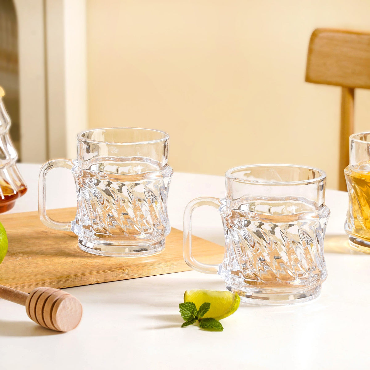 Embossed Tea Cup Set Of 6 165ml Nestasia