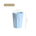 Retro Fluted Small Tumbler Set Of 4 Baby Blue 200ml Nestasia