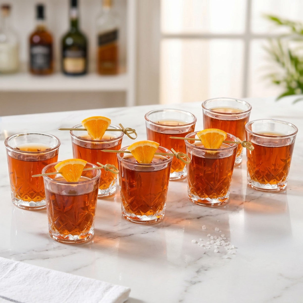 Embossed Shot Glass Set Of 12 55ml Nestasia