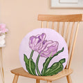 Embroidered Lilac Petal Cushion Cover 40cm Nestasia