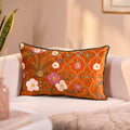 Embroidered Palm Royale Sofa Cushion Cover 50x30cm Nestasia