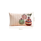 Embroidered Christmas Ornament Cotton Cushion Cover 50x30cm Nestasia