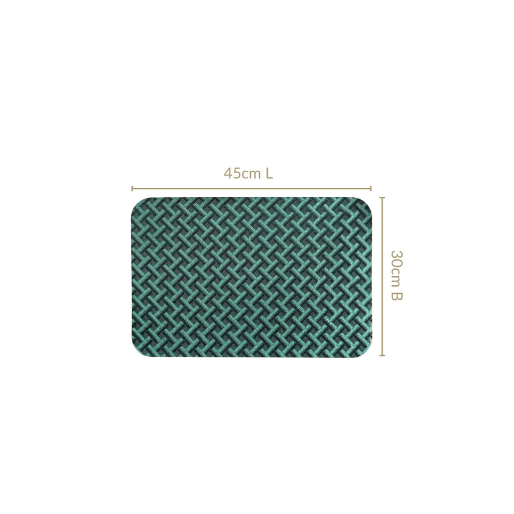 Emerald Green Basket Pattern Tablemat Set Of 6 Nestasia